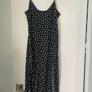 Reformation Black Floral Midi Dress